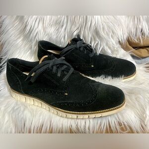 Elegant Black Suede Men's Oxfords